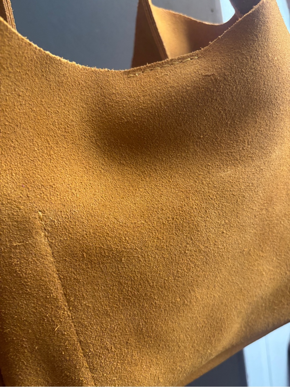 Portland leather Large Madison Dijon suede leather shoulder bag - Picture 3 of 7